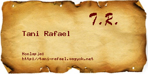 Tani Rafael névjegykártya